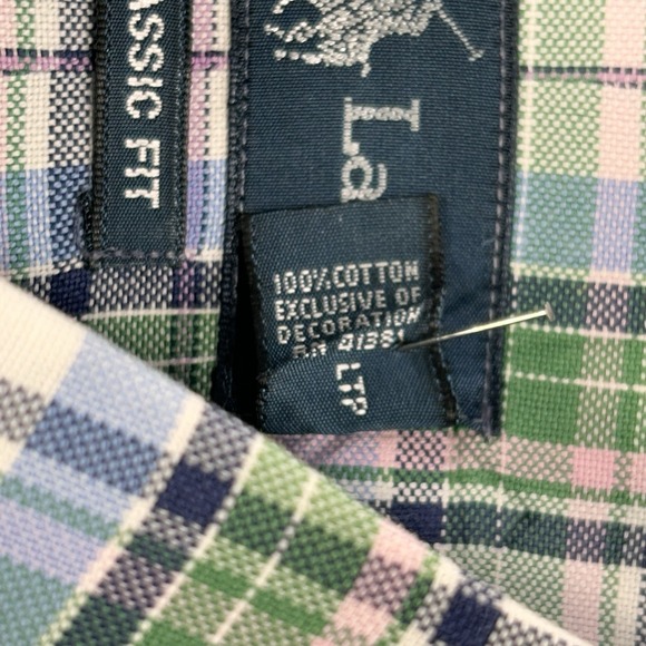 Ralph Lauren Button Classic Fit Pink Logo Down Long Sleeve Shirt XXL Spring - Picture 7 of 14